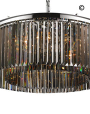 NewYork Oasis Open Ring Chandelier- Smoke Finish W:80cm - Designer Chandelier 