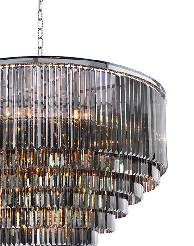 Odeon (Oasis) Chandelier- Large 9 Layer - Smoke Finish - W:130cm