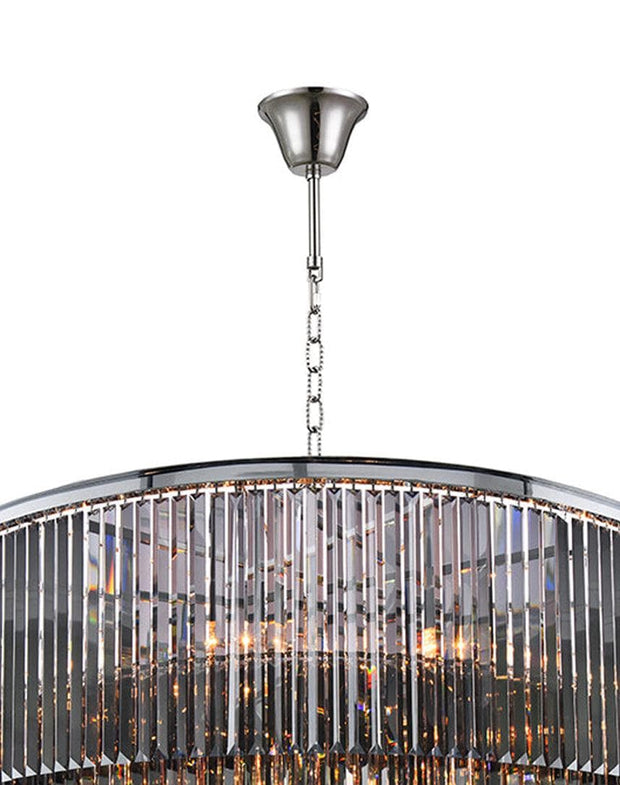 Odeon (Oasis) Chandelier- Large 9 Layer - Smoke Finish - W:130cm