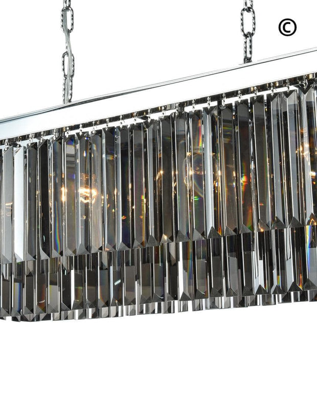 Oasis Bar Light Chandelier- Smoke Finish - W:80cm - Designer Chandelier 