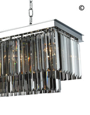 Oasis Bar Light Chandelier- Smoke Finish - W:80cm - Designer Chandelier 