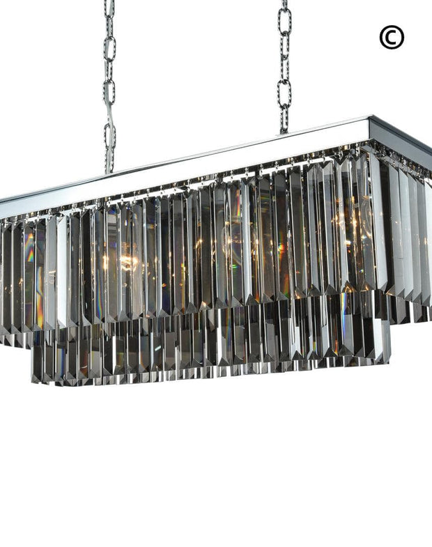 Oasis Bar Light Chandelier- Smoke Finish - W:80cm - Designer Chandelier 