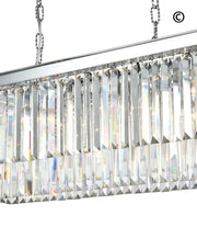 Oasis Bar Light Chandelier- Clear Finish - W:80cm - Designer Chandelier 