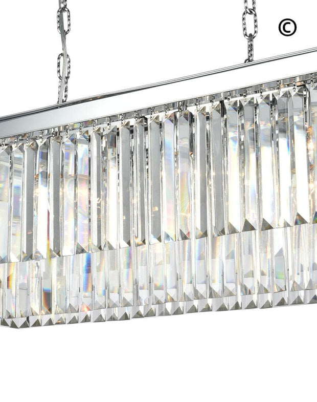 Oasis Bar Light Chandelier- Clear Finish - W:80cm - Designer Chandelier 