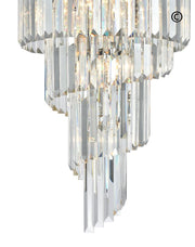 NewYork Oasis Spiral Chandelier - Chrome - Width: 40cm - Designer Chandelier 