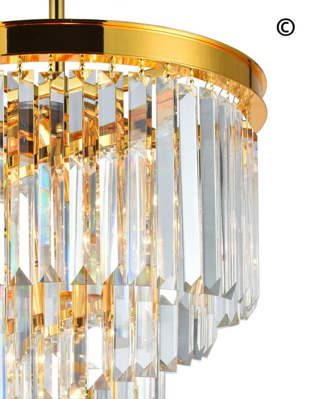 NewYork Oasis Spiral Chandelier - Gold - Width: 40cm - Designer Chandelier 