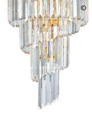 NewYork Oasis Spiral Chandelier - Gold - Width: 40cm - Designer Chandelier 