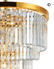 NewYork Oasis Spiral Chandelier - Gold - Width: 60cm - Designer Chandelier 