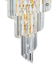 NewYork Oasis Spiral Chandelier - Gold - Width: 60cm - Designer Chandelier 