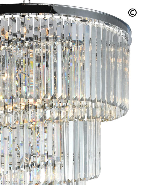 NewYork Oasis Spiral Chandelier - Chrome - Width: 80cm - Designer Chandelier 