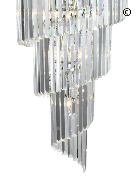 NewYork Oasis Spiral Chandelier - Chrome - Width: 80cm - Designer Chandelier 