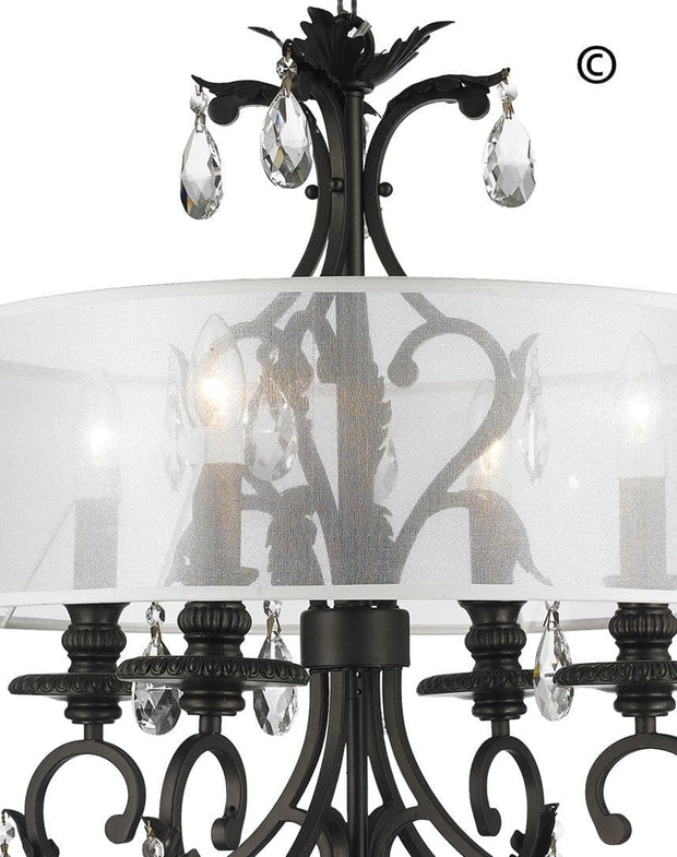 ARIA - Hampton 4 Arm Chandelier - Dark Bronze - Orb Outer Shade - Designer Chandelier 