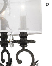 ARIA - Hampton 4 Arm Chandelier - Dark Bronze - Orb Outer Shade - Designer Chandelier 