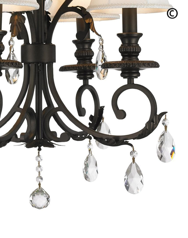 ARIA - Hampton 4 Arm Chandelier - Dark Bronze - Designer Chandelier 