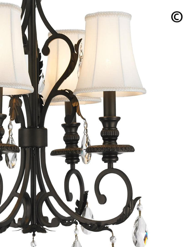 ARIA - Hampton 4 Arm Chandelier - Dark Bronze - Designer Chandelier 