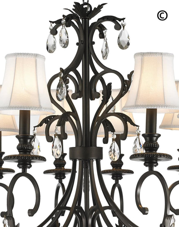 ARIA - Hampton 8 Arm Chandelier - Dark Bronze - Designer Chandelier 