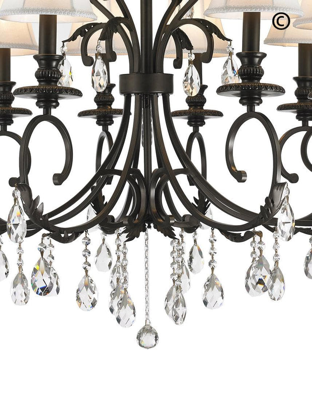 ARIA - Hampton 8 Arm Chandelier - Dark Bronze - Designer Chandelier 