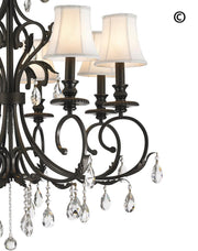 ARIA - Hampton 8 Arm Chandelier - Dark Bronze - Designer Chandelier 