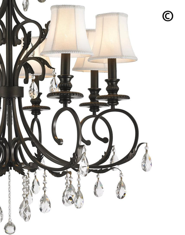 ARIA - Hampton 6 Arm Chandelier - Dark Bronze - Designer Chandelier 