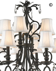 ARIA - Hampton 12 Arm Chandelier - Dark Bronze - Designer Chandelier 