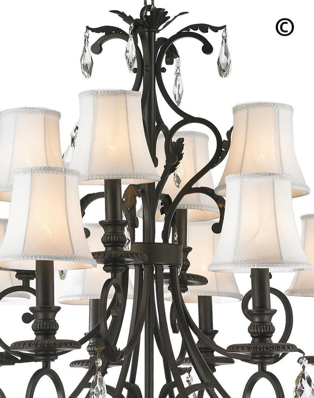 ARIA - Hampton 12 Arm Chandelier - Dark Bronze - Designer Chandelier 