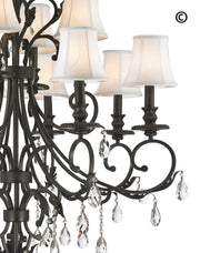 ARIA - Hampton 12 Arm Chandelier - Dark Bronze - Designer Chandelier 