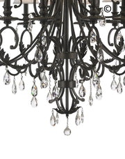 ARIA - Hampton 18 Arm Chandelier - Dark Bronze - Designer Chandelier 