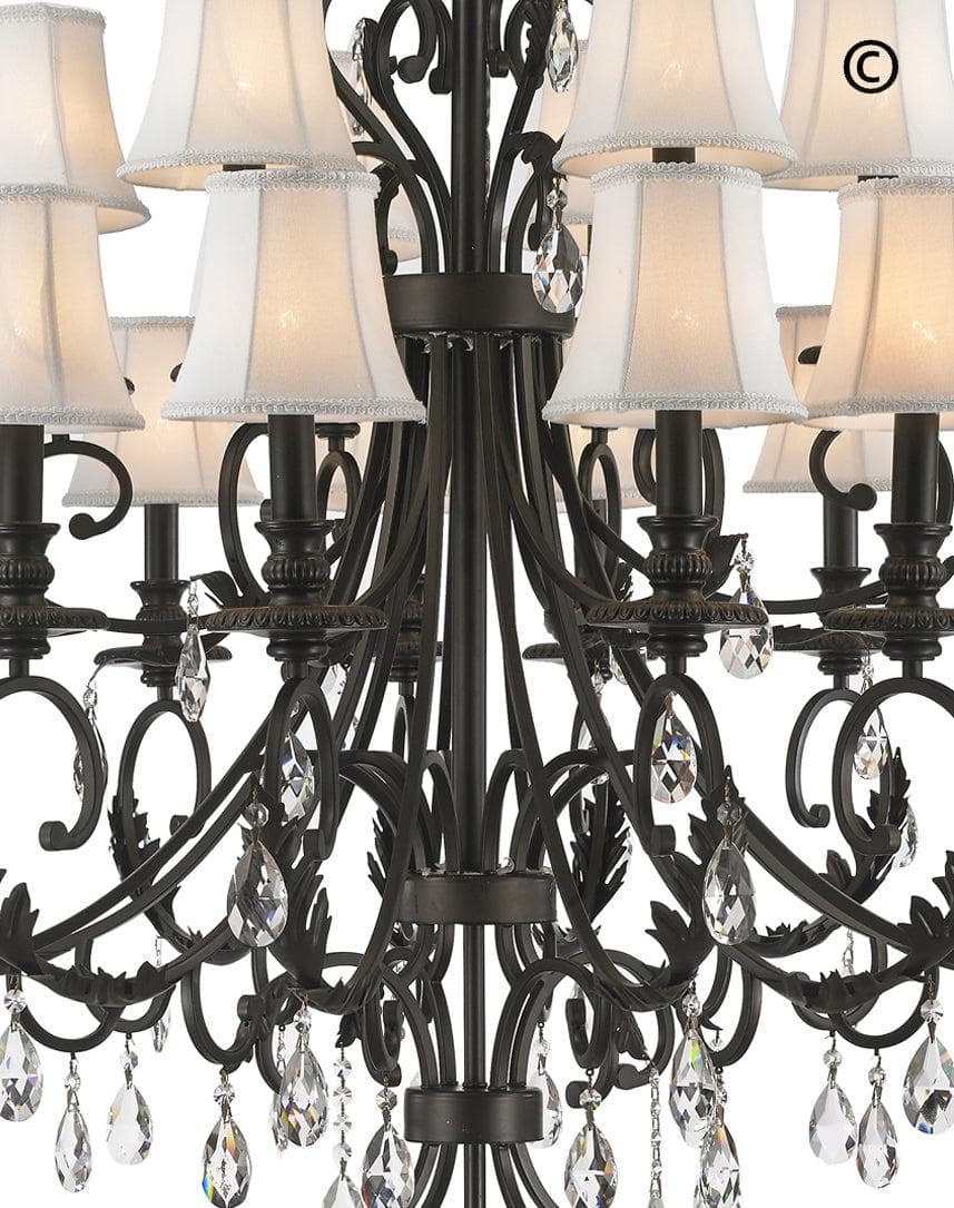 ARIA - Hampton 18 Arm Chandelier - Dark Bronze - Designer Chandelier 