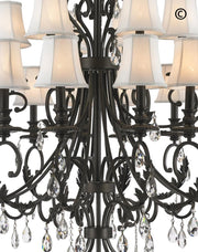 ARIA - Hampton 18 Arm Chandelier - Dark Bronze - Designer Chandelier 