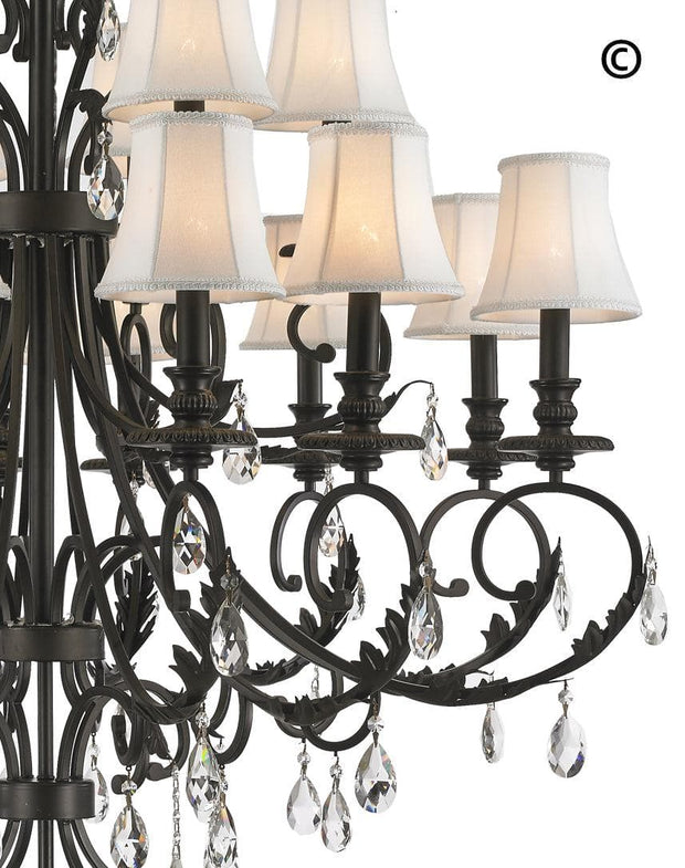 ARIA - Hampton 18 Arm Chandelier - Dark Bronze - Designer Chandelier 