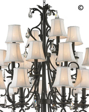 ARIA - Hampton 24 Arm Chandelier - Dark Bronze - Designer Chandelier 