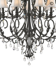 ARIA - Hampton 24 Arm Chandelier - Dark Bronze - Designer Chandelier 