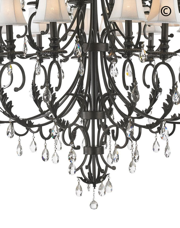 ARIA - Hampton 24 Arm Chandelier - Dark Bronze - Designer Chandelier 