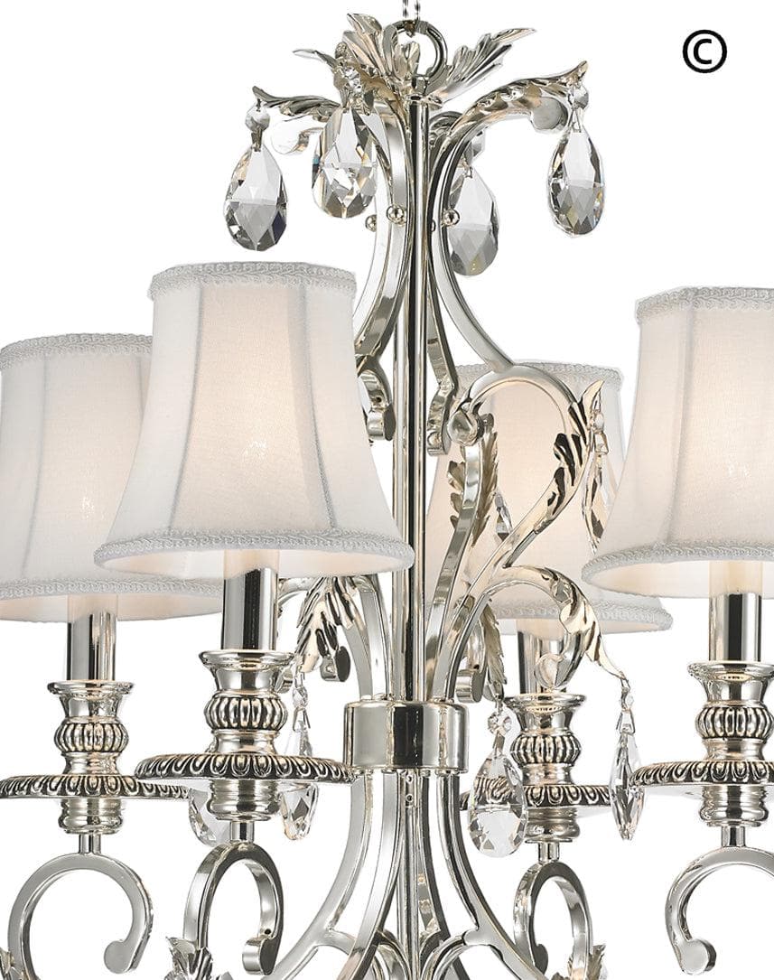 ARIA - Hampton 4 Arm Chandelier - Silver Plated - Designer Chandelier 