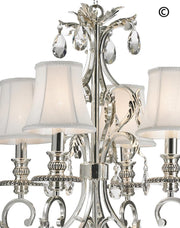 ARIA - Hampton 4 Arm Chandelier - Silver Plated - Designer Chandelier 