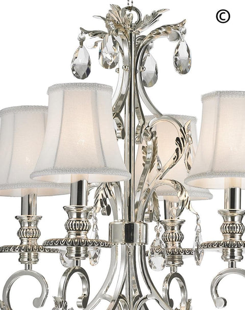 ARIA - Hampton 4 Arm Chandelier - Silver Plated - Designer Chandelier 