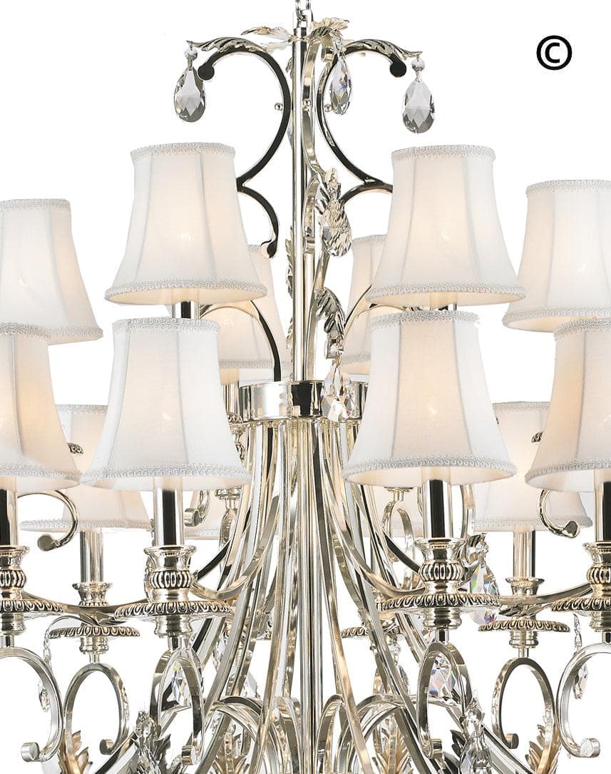 ARIA - Hampton 18 Arm Chandelier - Silver Plated - Designer Chandelier 