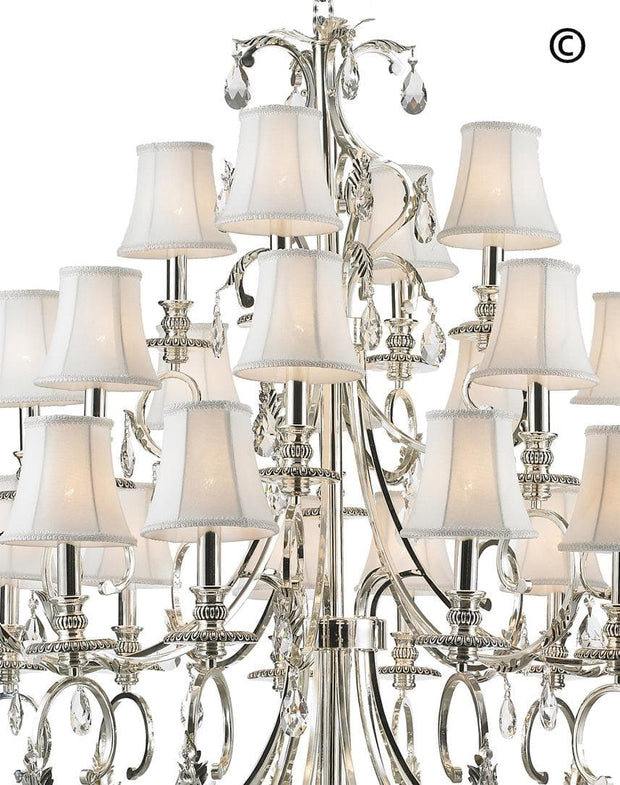 ARIA - Hampton 24 Arm Chandelier - Silver Plated - Designer Chandelier 