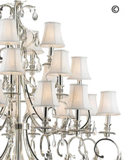 ARIA - Hampton 24 Arm Chandelier - Silver Plated - Designer Chandelier 
