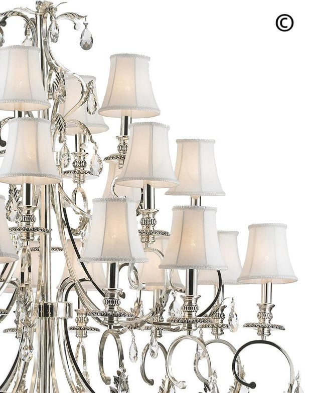 ARIA - Hampton 24 Arm Chandelier - Silver Plated - Designer Chandelier 