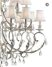 ARIA - Hampton 24 Arm Chandelier - Silver Plated - Designer Chandelier 