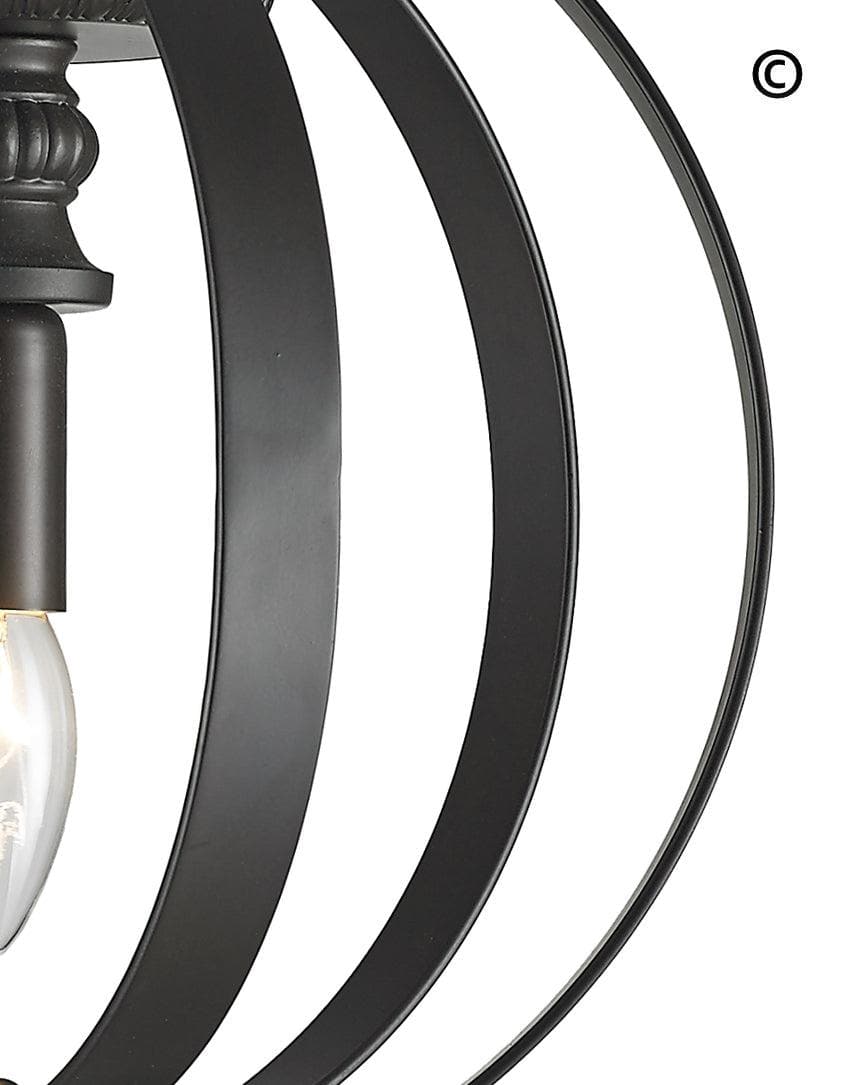 Hampton Orb - Single Light - Dark Bronze - Designer Chandelier 
