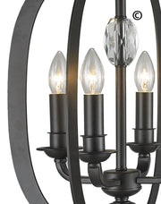 NewYork Luxe - 4 Light - Dark Bronze - Designer Chandelier 