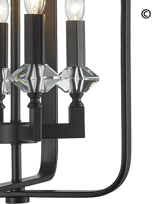 NewYork Allure - 4 Light - Dark Bronze - Designer Chandelier 