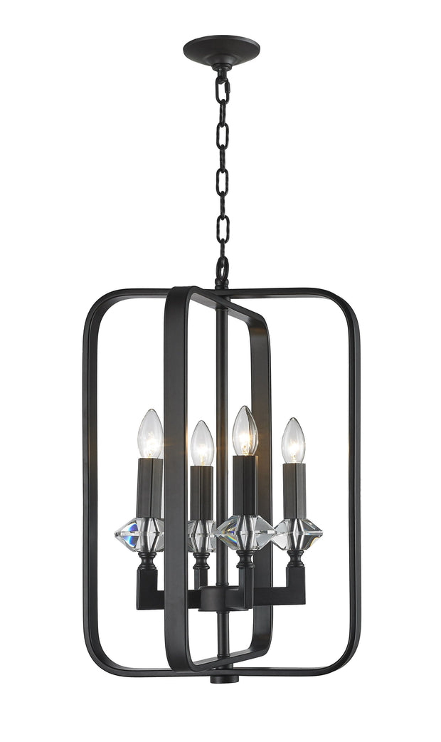 NewYork Allure - 4 Light - Dark Bronze - Designer Chandelier 