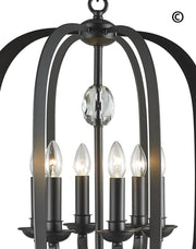 NewYork Luxe - 6 Light - Dark Bronze - Designer Chandelier 