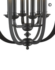 NewYork Luxe - 6 Light - Dark Bronze - Designer Chandelier 