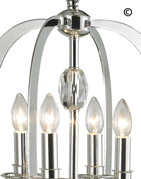 NewYork Luxe - 4 Light - Silver Plated - Designer Chandelier 