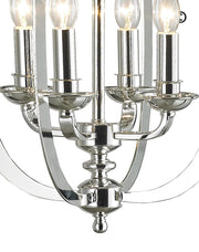 NewYork Luxe - 4 Light - Silver Plated - Designer Chandelier 