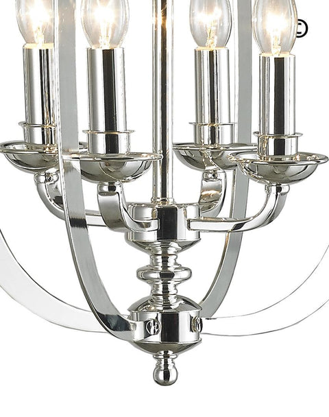 NewYork Luxe - 4 Light - Silver Plated - Designer Chandelier 